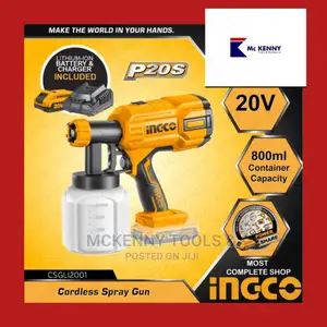 INGCO Cordless Paint Spray Gun Set Wireless 20V