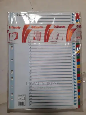 Esselte Seperator 1-31 Digit Plastic A4 100164