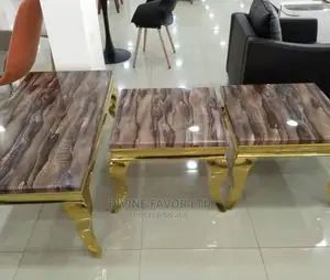 Imported Marble Center Table and Stools for Sitting Room