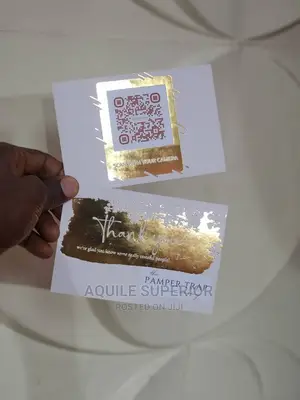 Thank You Card With Gold Foil