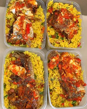 Lunch Pack, Rice, Chicken and Chips, Small Chops, Ukwa, Ewa