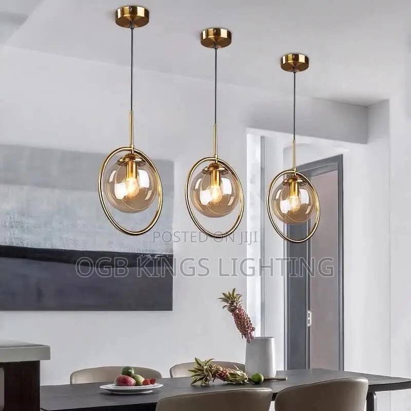 Single Glass LED Dropping Pendant Light Bedside Light