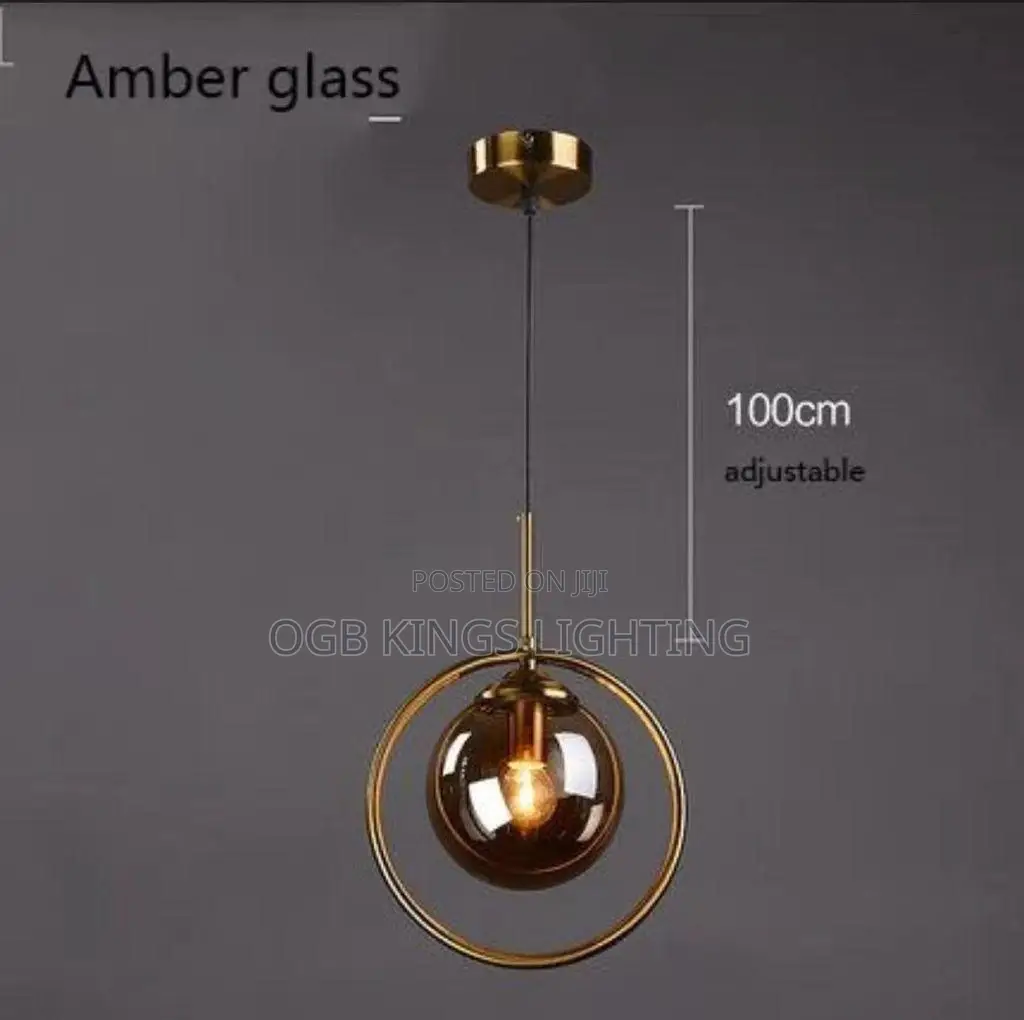 Single Glass LED Dropping Pendant Light Bedside Light