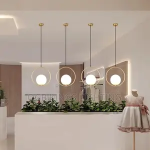 Single Glass LED Dropping Pendant Light Bedside Light