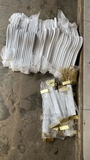White And Gold Luxury Wooden Hangers