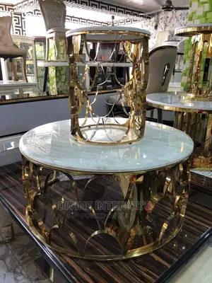 Luxurious Center Table With Sized Stool