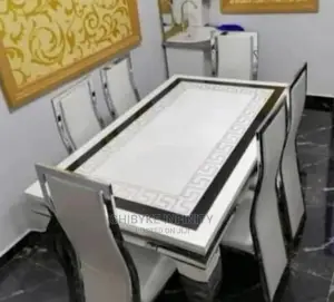 Brand New Imported Marble Dining Table With Six Chairs