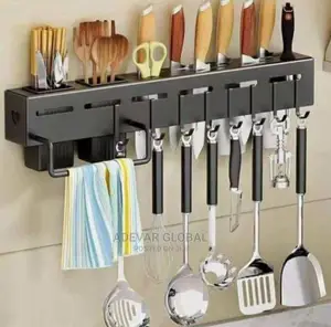 60cm Kitchen Steel Rack Knife Spoon Organiser