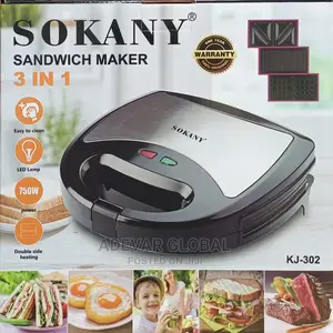 Sokany 3 in 1 Sandwich Maker 750 Watts