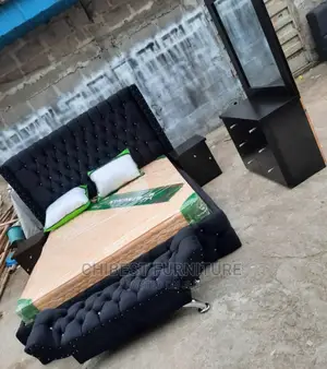Quality 6by6 Complete Set of Upholstery Padded Bed Frame