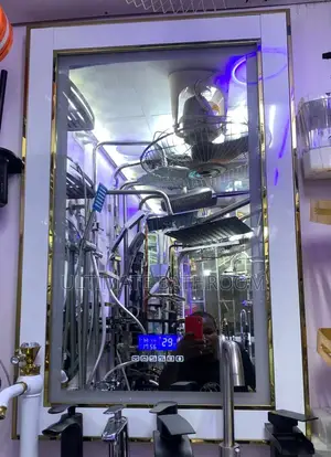 White and Gold Led Mirror