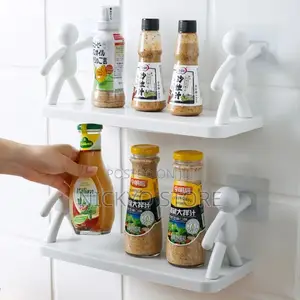 Wall Mounted Plastic Bathroom Shelf Kitchen Organizer