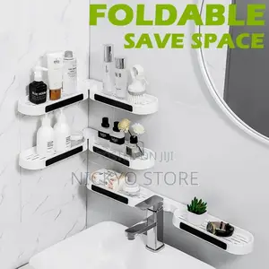 Rotatable Bathroom Corner Shelf