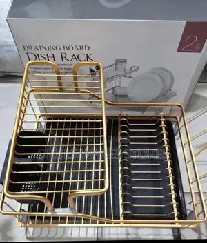 Gold Draining Board Dish Rack