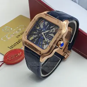 Original Cartier Mechanical Leather Strap Available Instore
