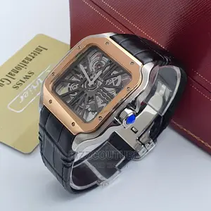Original CARTIER MECHANICAL Leather Strap Available Instore