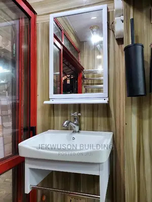 Square Suspended Wash Basin With Mirror (Payment On Delivery