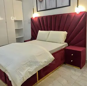 6x6 Padded Bed Stand With Double Side Drawers