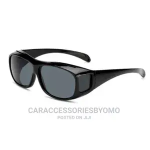 Hd Vision Wraparound Day And Night Driving Glasses - Black
