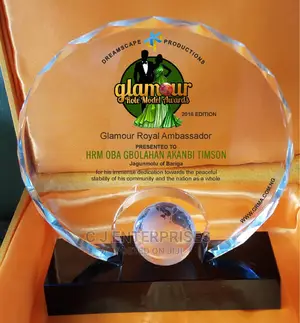 Glass Award Plaque D45