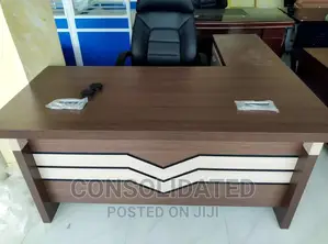 Quality Executive L-Shaped Office Table With Drawers.
