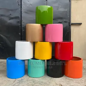 Bulk Sales of Half Wide Cylinder Fiberglass Flower Pots