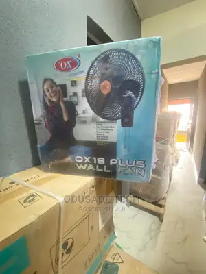 Ox 18'' Plus Black Color Walll Fan
