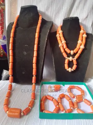 Couple's Set of Coral Beaded Necklace