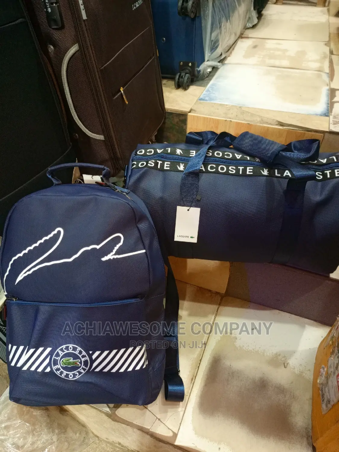 Lacoste Duffle Bag and Backpack