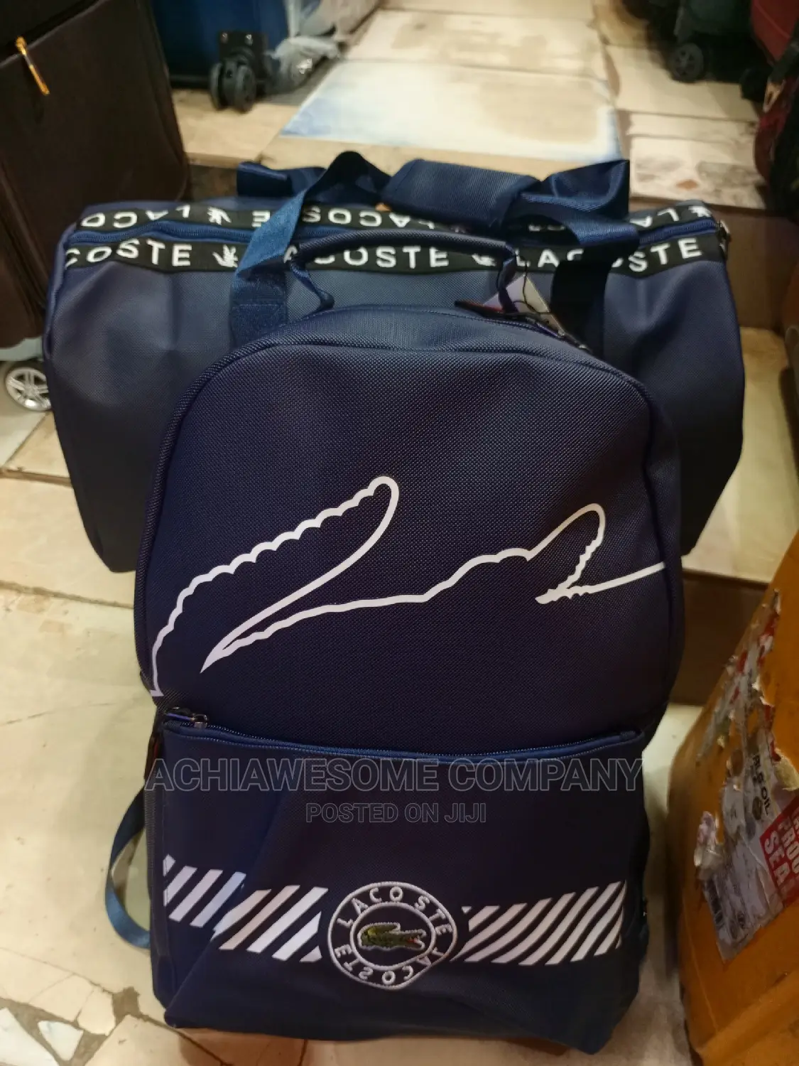 Lacoste Duffle Bag and Backpack