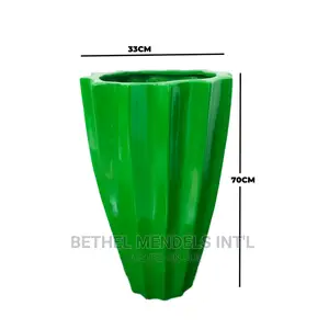 70cm Okra Fiberglass Planters | Sales of Outdoor/Indoor Pots