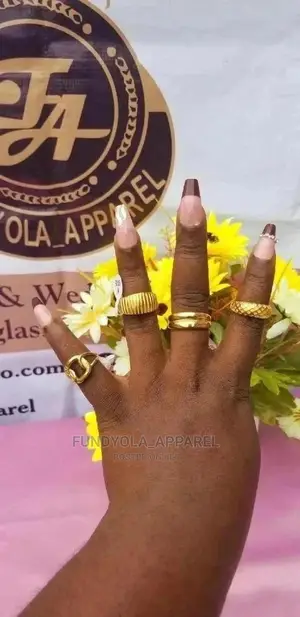 Gold Chunky Titanium Rings
