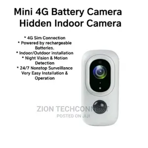 Smart 4G SIM Solar/Battery Indoor Camera.