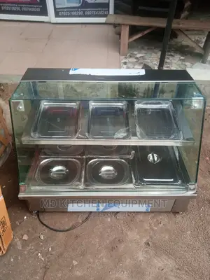 Industrial 3 Plates Down and 3 Plates Up Food Warmer