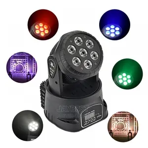 7pcs 10W RGBWA LED Moving Head Wall Wash Light for Party Dis