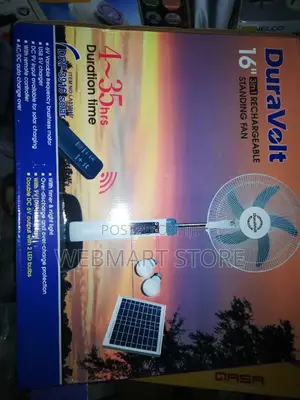 SOLAR RECHARGEABLE Standing Fan