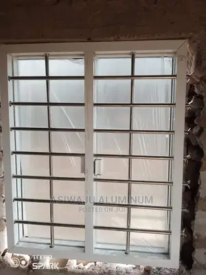 Aluminum Transom Frameless Window With Burglary