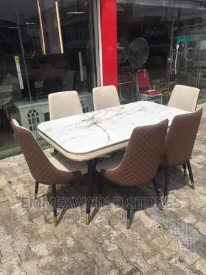 Marble Dinning Set With 6 Chairs
