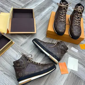 Virgil Ahblo X Louis Vuitton Harlem High Top Boot Sneakers
