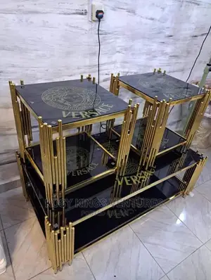 Executive Versace Centre Table With Two Side Stools