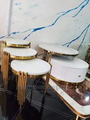 Marble 3in1 Gold Stools
