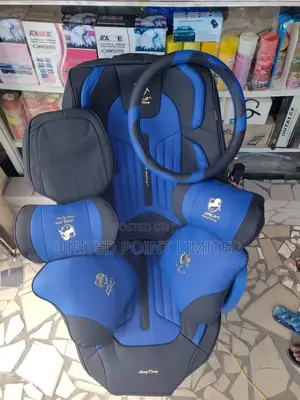 Blue And Black Horse Leather Seat Cover