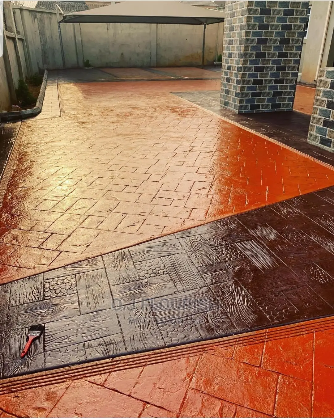Glossy Stamped Concrete