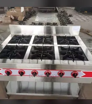 Commercial 6 Burner Gas Cooker With Under Shelf