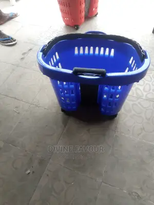 Plastic Shopping Basket Trolley