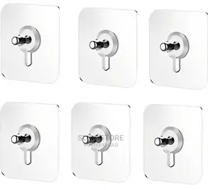 Adhesive Transparent Nail Wall Hooks (12pcs)