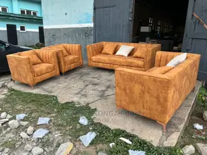 Classic 7 Seater Living Room Fabric Made Sofa Chair.