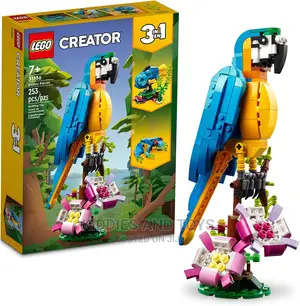 Lego Creator 31136 3in1 Exotic Parrot - Frog - Fish -253 PCS