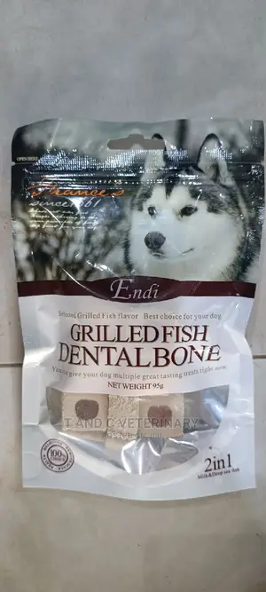Endi Dog Treats Grilled Fish Dental Bone Chew 95g