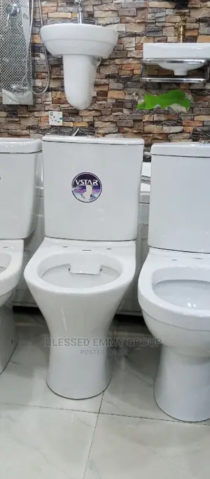Round Shape WC Set With the Wash Hand Basin